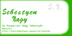 sebestyen nagy business card